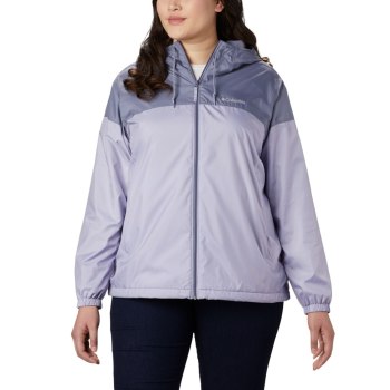 Columbia Flash Forward Lined Windbreaker Plus Size, Chamarras Morados Para Mujer | 450319-SFD